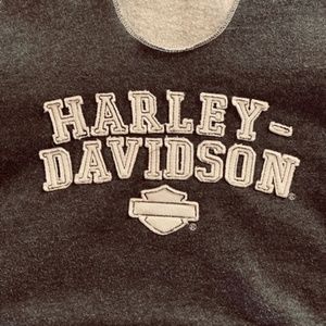 Harley Davidson scoop neck applique hoodie